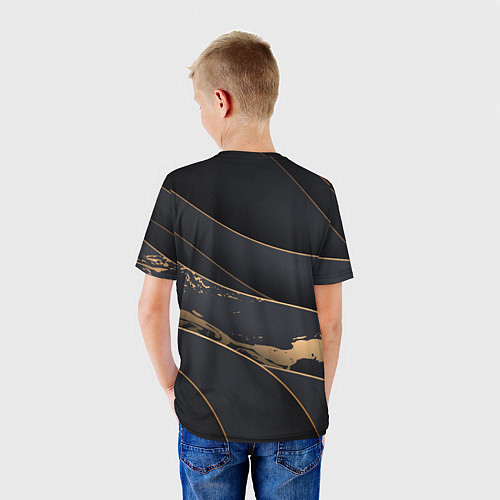 Детская футболка Black gold / 3D-принт – фото 4