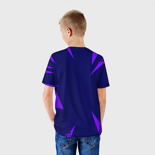 Детская футболка Граффити Лев фиолетовый / 3D-принт – фото 4