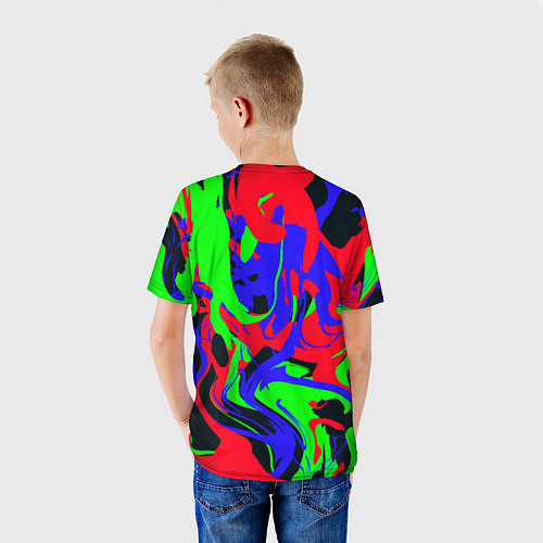 Детская футболка Абстрактные краски / 3D-принт – фото 4