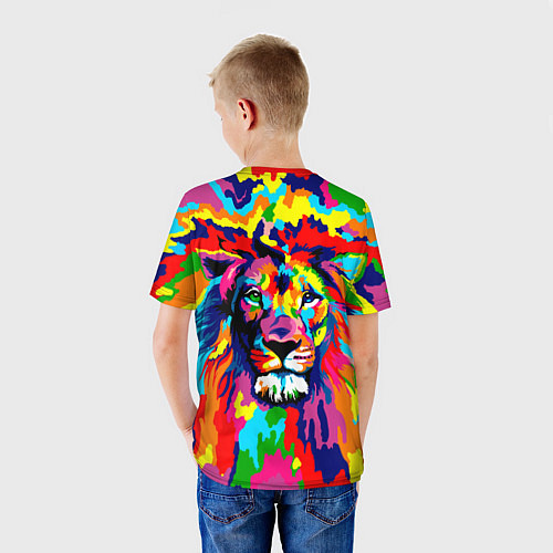Детская футболка Лев Artistic Art / 3D-принт – фото 4