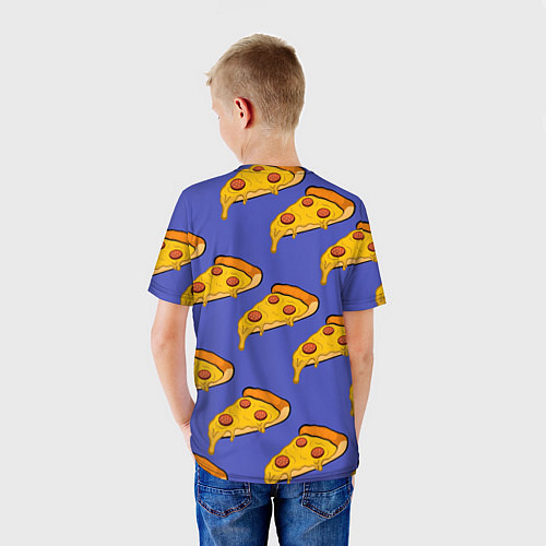 Детская футболка Кусочки пиццы / 3D-принт – фото 4