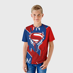 Футболка детская Знак Супермен, цвет: 3D-принт — фото 2