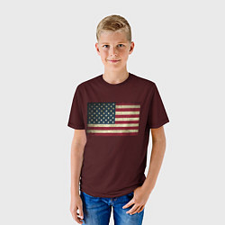 Футболка детская USA флаг, цвет: 3D-принт — фото 2