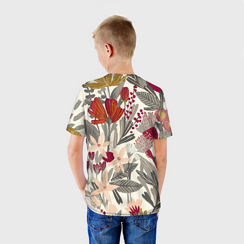 Детская футболка Полевые цветы / 3D-принт – фото 4