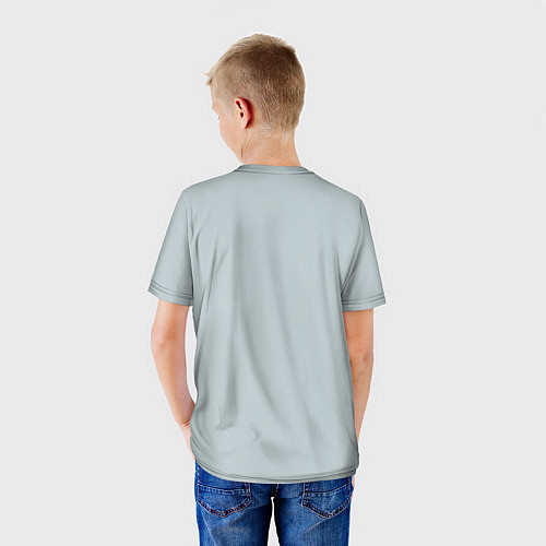 Детская футболка Радуга v5 - голубой / 3D-принт – фото 4
