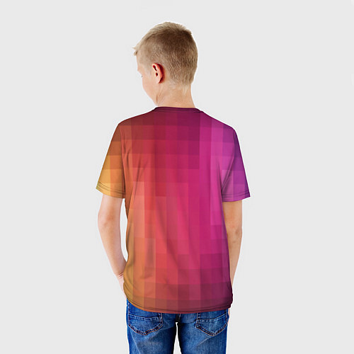 Детская футболка Геометрия неоновая / 3D-принт – фото 4