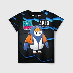 Детская футболка Fall Guys Apex Legends