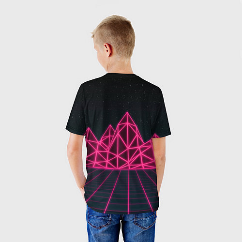 Детская футболка Неоновые Горы / 3D-принт – фото 4