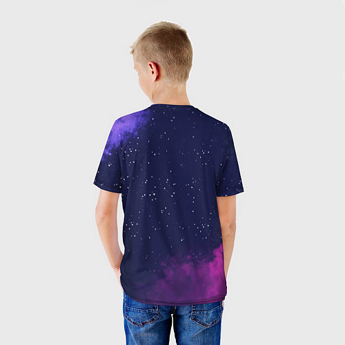 Детская футболка Ламы фортнайт в космосе / 3D-принт – фото 4