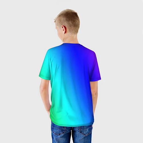 Детская футболка Радужный человек / 3D-принт – фото 4