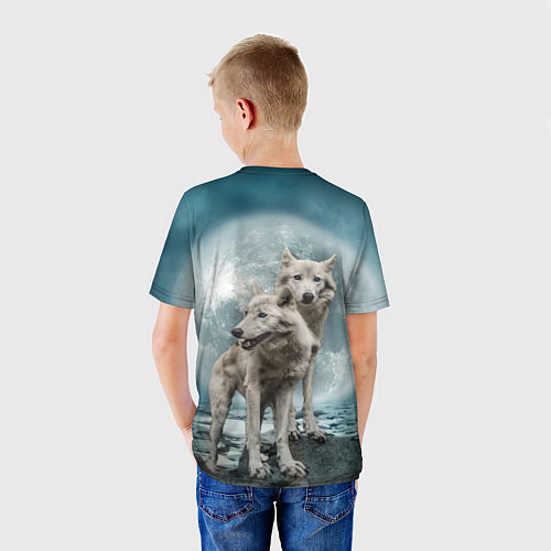 Детская футболка Волки альбиносы / 3D-принт – фото 4