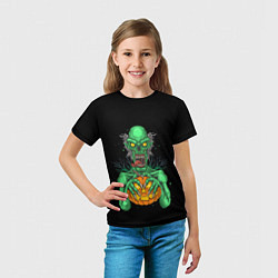 Футболка детская Halloween Zombie, цвет: 3D-принт — фото 2