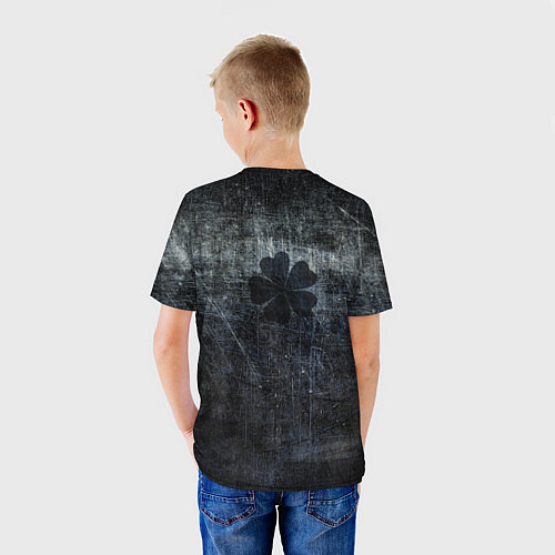 Детская футболка Черный клевер / 3D-принт – фото 4