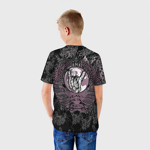 Детская футболка Heavy metal rock / 3D-принт – фото 4