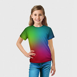 Футболка детская Смешанные матовые цвета, цвет: 3D-принт — фото 2