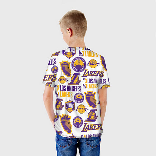 Детская футболка LAKERS LOGO / 3D-принт – фото 4