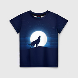 Детская футболка Воющий на луну