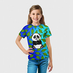 Футболка детская Панда, цвет: 3D-принт — фото 2