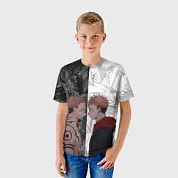 Футболка детская Jujutsu Kaisen Сукуна х Юдзи, цвет: 3D-принт — фото 2