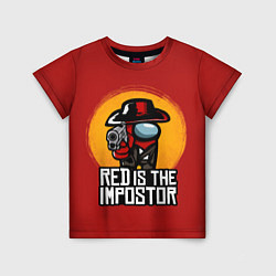 Детская футболка Red Is The Impostor