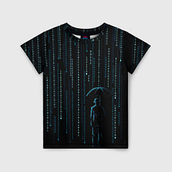 Детская футболка Двоичный дождь, матрица