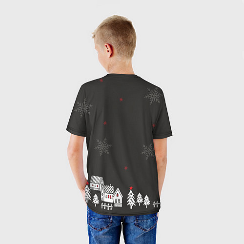 Детская футболка Череп Санты / 3D-принт – фото 4