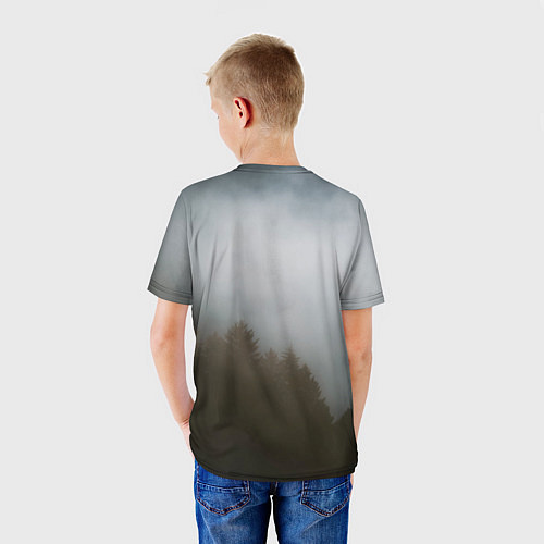 Детская футболка Орёл над лесом / 3D-принт – фото 4