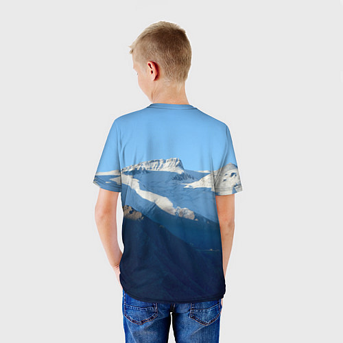 Детская футболка Снежные горы / 3D-принт – фото 4