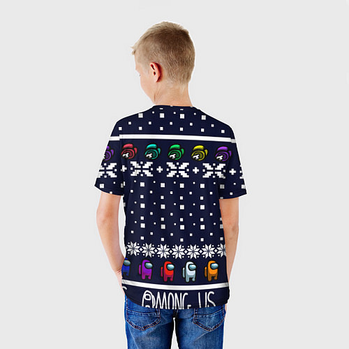 Детская футболка AMONG US CHRISTMAS 2 / 3D-принт – фото 4