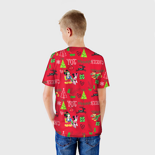 Детская футболка Mickey & Minnie pattern / 3D-принт – фото 4