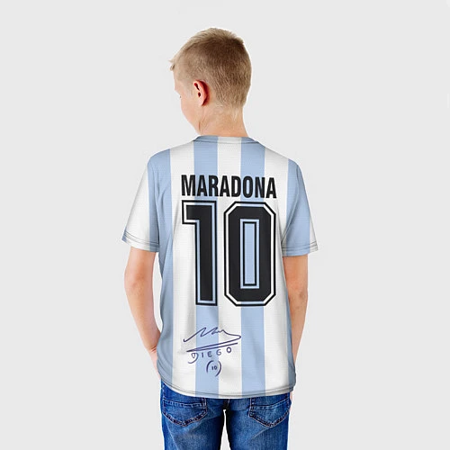 Детская футболка Diego Maradona 10 Автограф / 3D-принт – фото 4