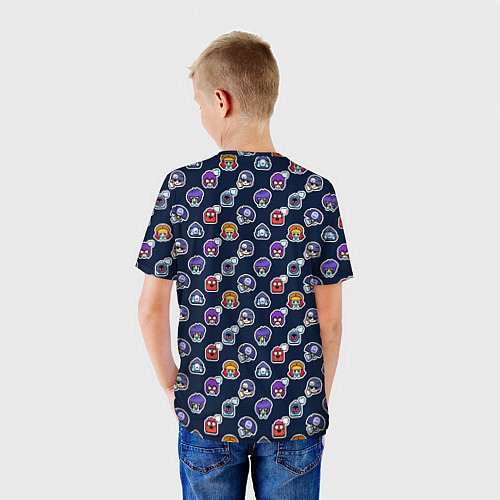 Детская футболка EMOJI Brawl Stars MONOGRAM / 3D-принт – фото 4