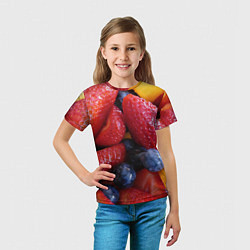 Футболка детская Фругтово-ягодное изобилие, цвет: 3D-принт — фото 2