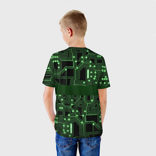 Детская футболка Неоновая схема / 3D-принт – фото 4