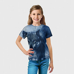 Футболка детская Красивый волк, цвет: 3D-принт — фото 2