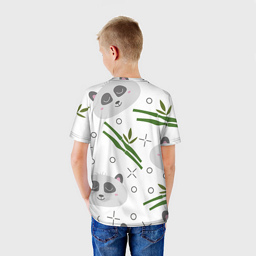 Детская футболка Панда с бамбуком / 3D-принт – фото 4