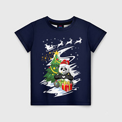 Детская футболка Рождественская Панда