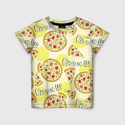 Детская футболка Узор - Пицца на желтом