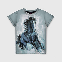 Детская футболка Нарисованный конь