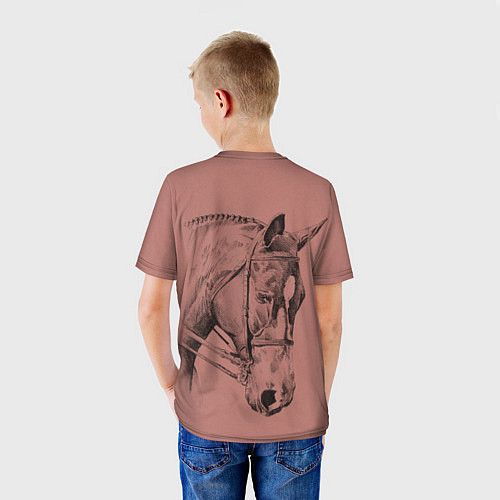 Детская футболка Конь / 3D-принт – фото 4
