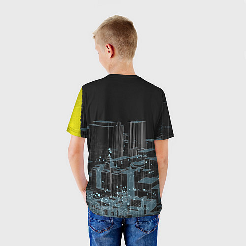 Детская футболка Город CYBERPUNK 2077 / 3D-принт – фото 4