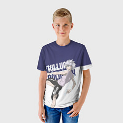 Футболка детская Киллуа Золдик, цвет: 3D-принт — фото 2