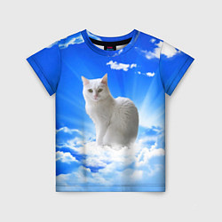 Детская футболка Кот в облаках