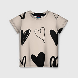 Детская футболка Сердечный паттерн