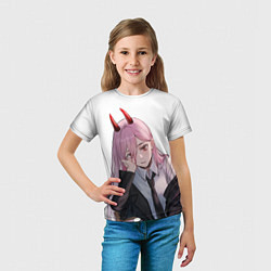Футболка детская Человек Бензопила, цвет: 3D-принт — фото 2