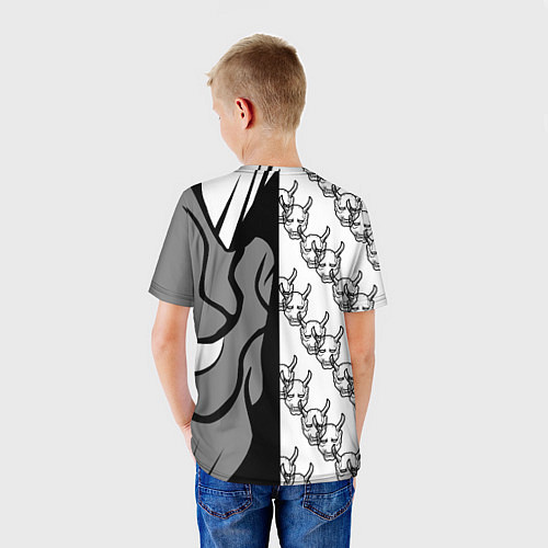 Детская футболка DEMON BLACKWHITE / 3D-принт – фото 4