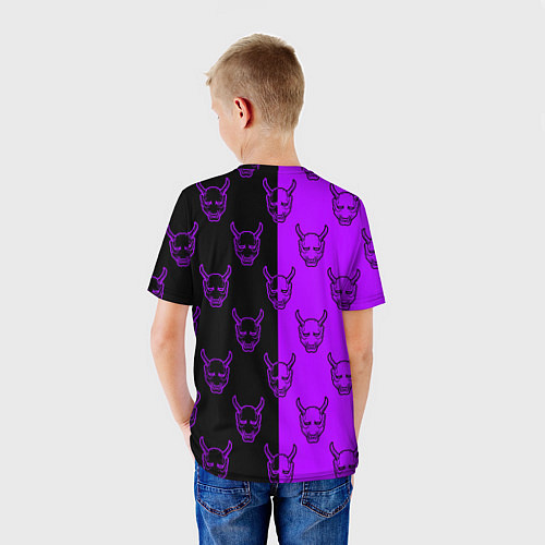 Детская футболка DEMON BLACKPURPLE / 3D-принт – фото 4