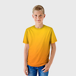Футболка детская Оранжевый градиент, цвет: 3D-принт — фото 2