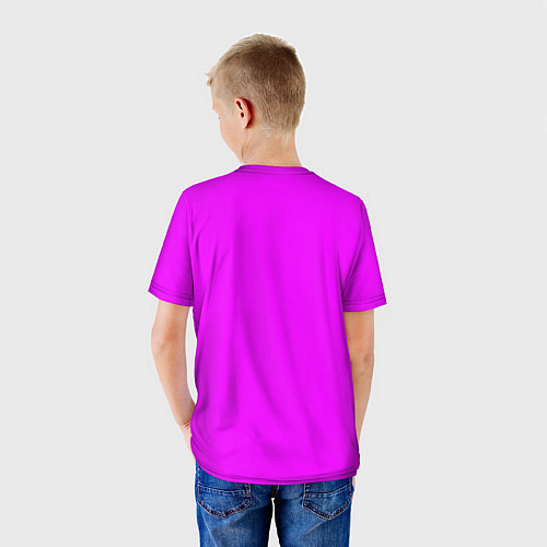 Детская футболка Маджента без рисунка / 3D-принт – фото 4