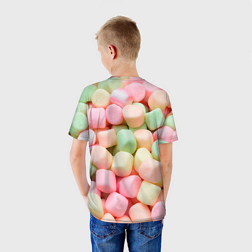 Детская футболка Маршмэлов зефирки нежные / 3D-принт – фото 4